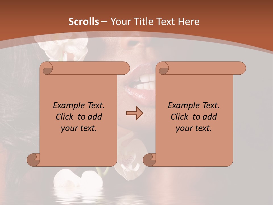 Attractive Orchid Hair PowerPoint Template
