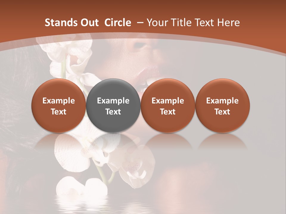 Attractive Orchid Hair PowerPoint Template