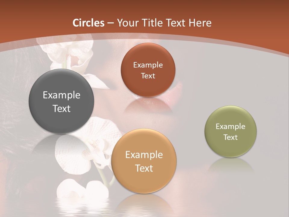 Attractive Orchid Hair PowerPoint Template