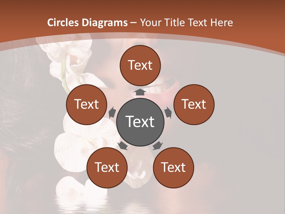 Attractive Orchid Hair PowerPoint Template