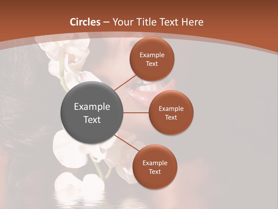 Attractive Orchid Hair PowerPoint Template