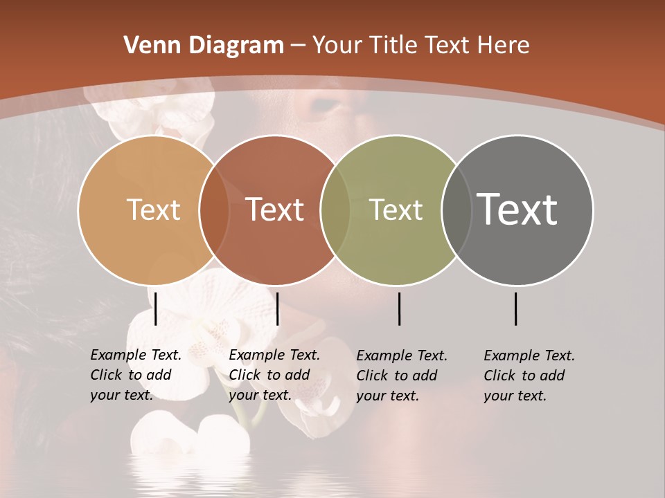 Attractive Orchid Hair PowerPoint Template