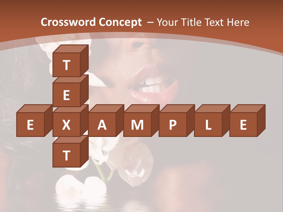 Attractive Orchid Hair PowerPoint Template