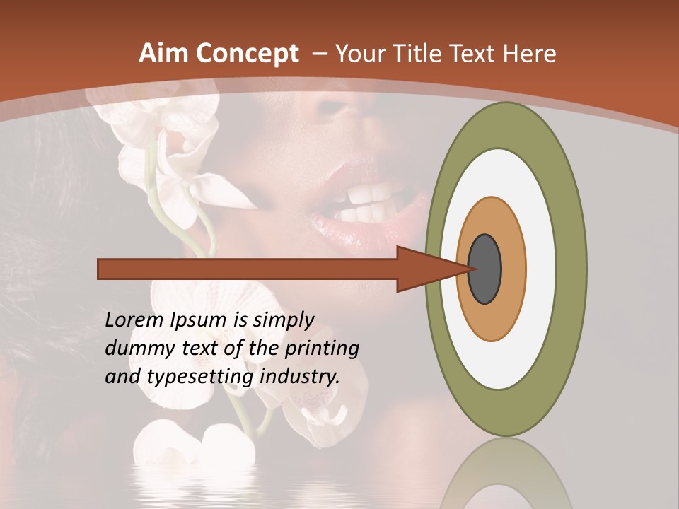 Attractive Orchid Hair PowerPoint Template