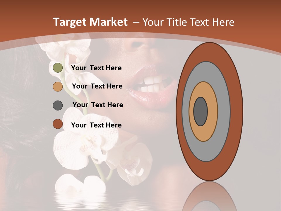 Attractive Orchid Hair PowerPoint Template