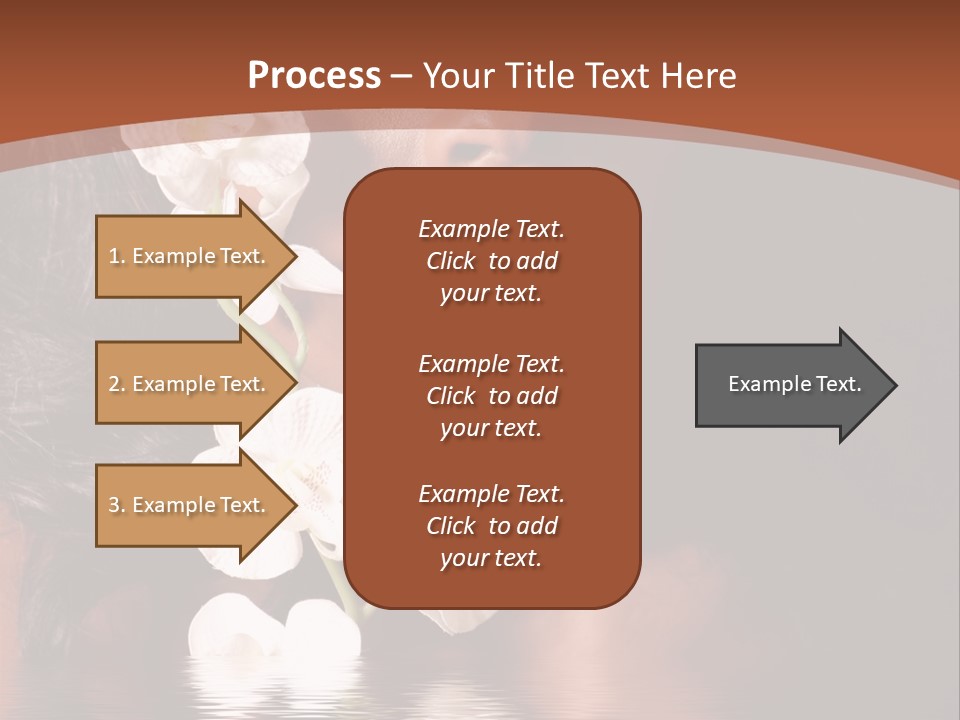 Attractive Orchid Hair PowerPoint Template