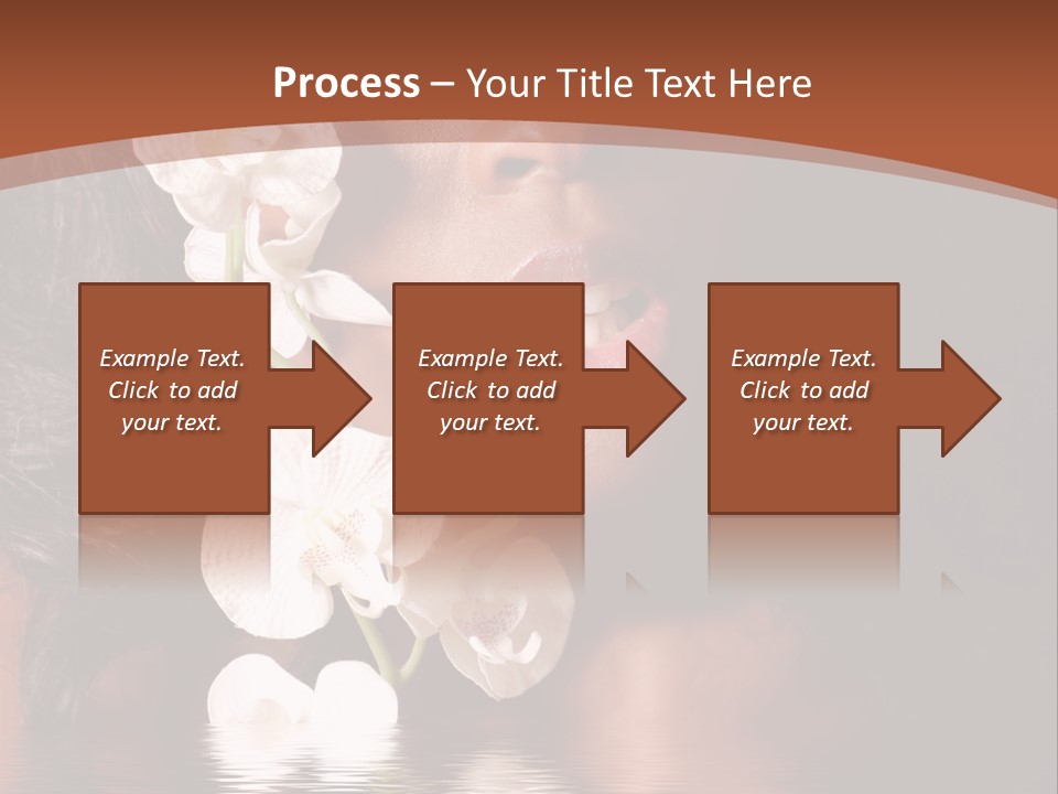 Attractive Orchid Hair PowerPoint Template