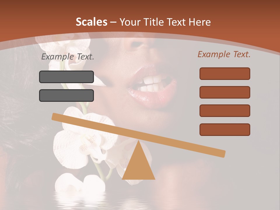 Attractive Orchid Hair PowerPoint Template