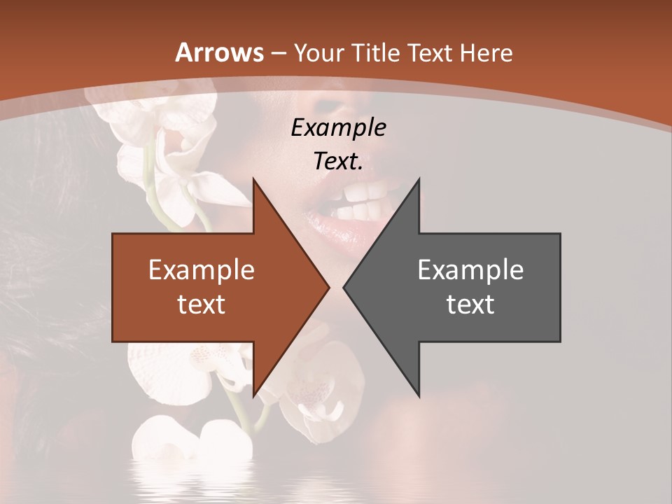 Attractive Orchid Hair PowerPoint Template