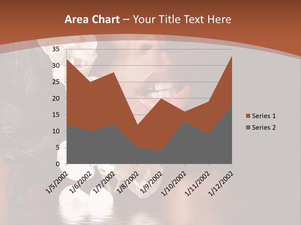 Attractive Orchid Hair PowerPoint Template