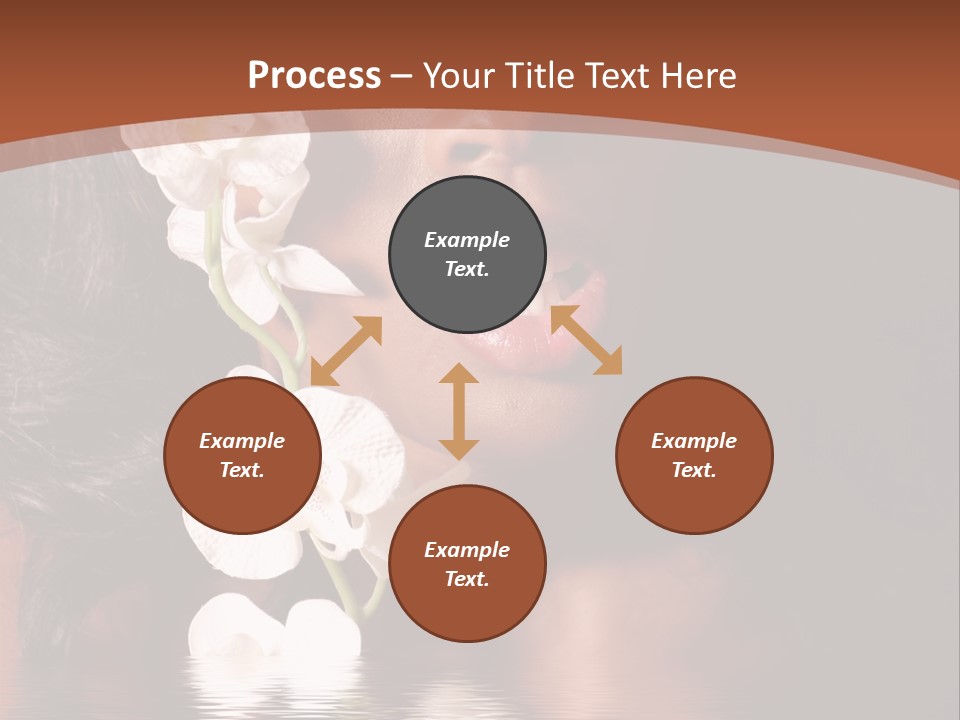 Attractive Orchid Hair PowerPoint Template