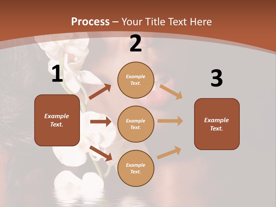 Attractive Orchid Hair PowerPoint Template