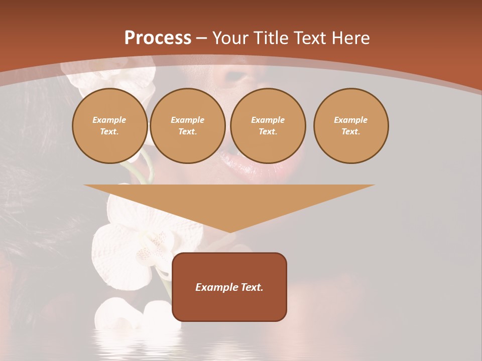 Attractive Orchid Hair PowerPoint Template