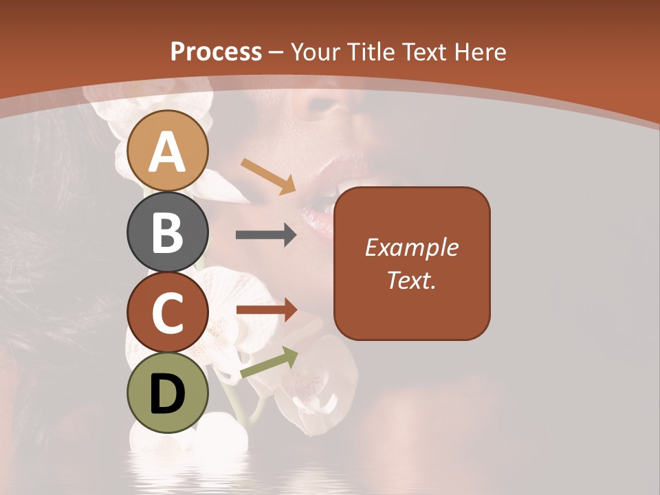 Attractive Orchid Hair PowerPoint Template