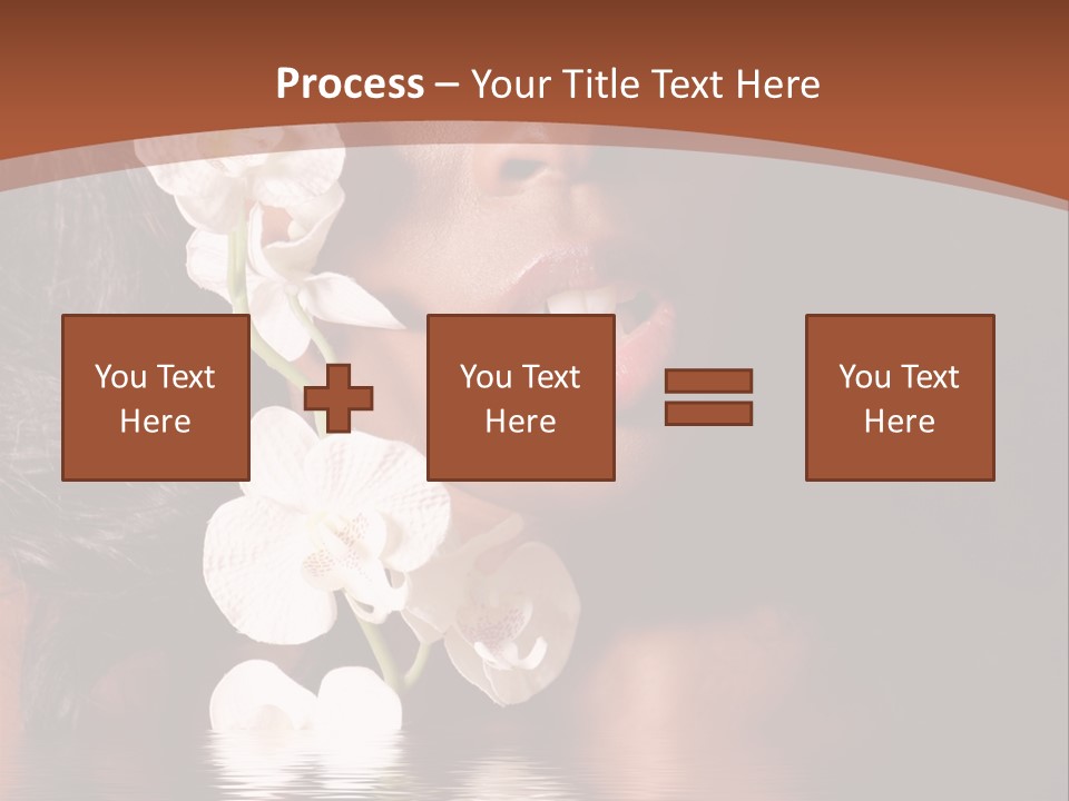 Attractive Orchid Hair PowerPoint Template