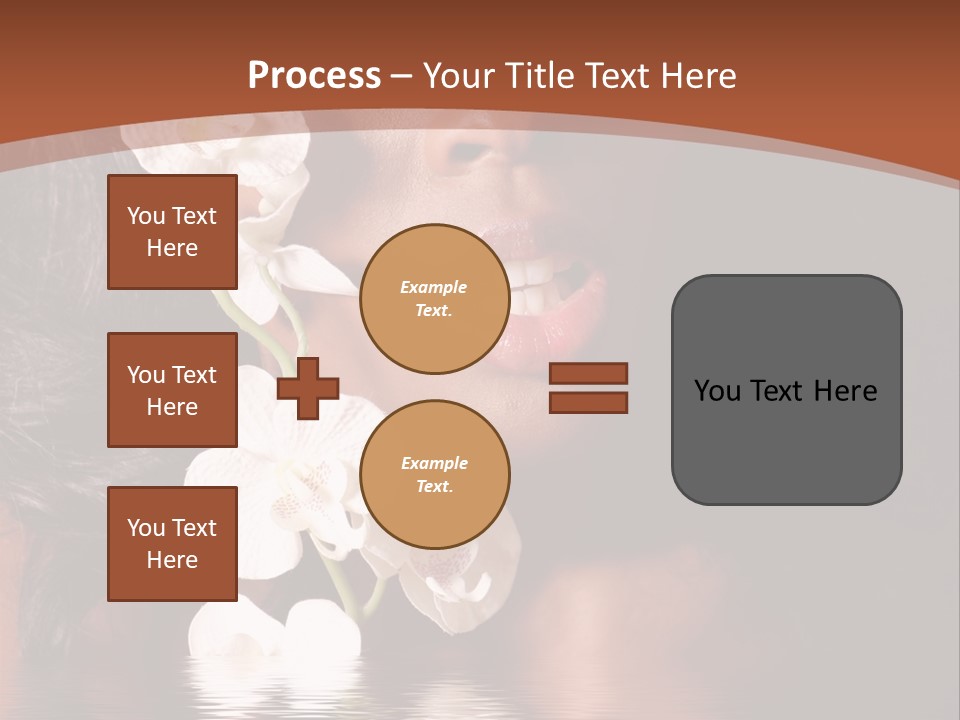 Attractive Orchid Hair PowerPoint Template