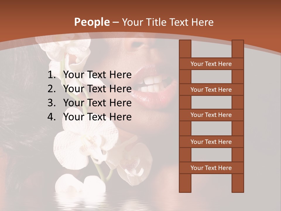 Attractive Orchid Hair PowerPoint Template