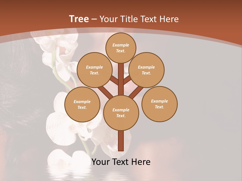 Attractive Orchid Hair PowerPoint Template