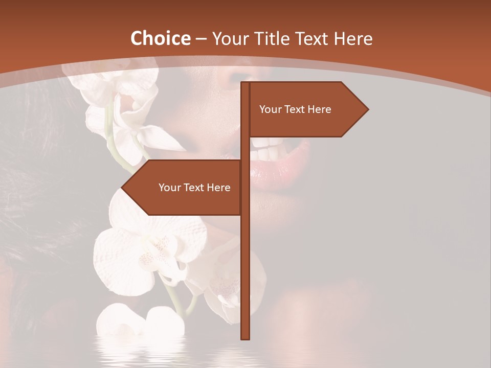 Attractive Orchid Hair PowerPoint Template