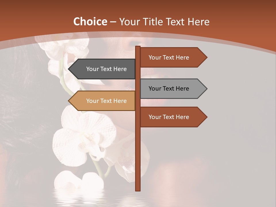 Attractive Orchid Hair PowerPoint Template