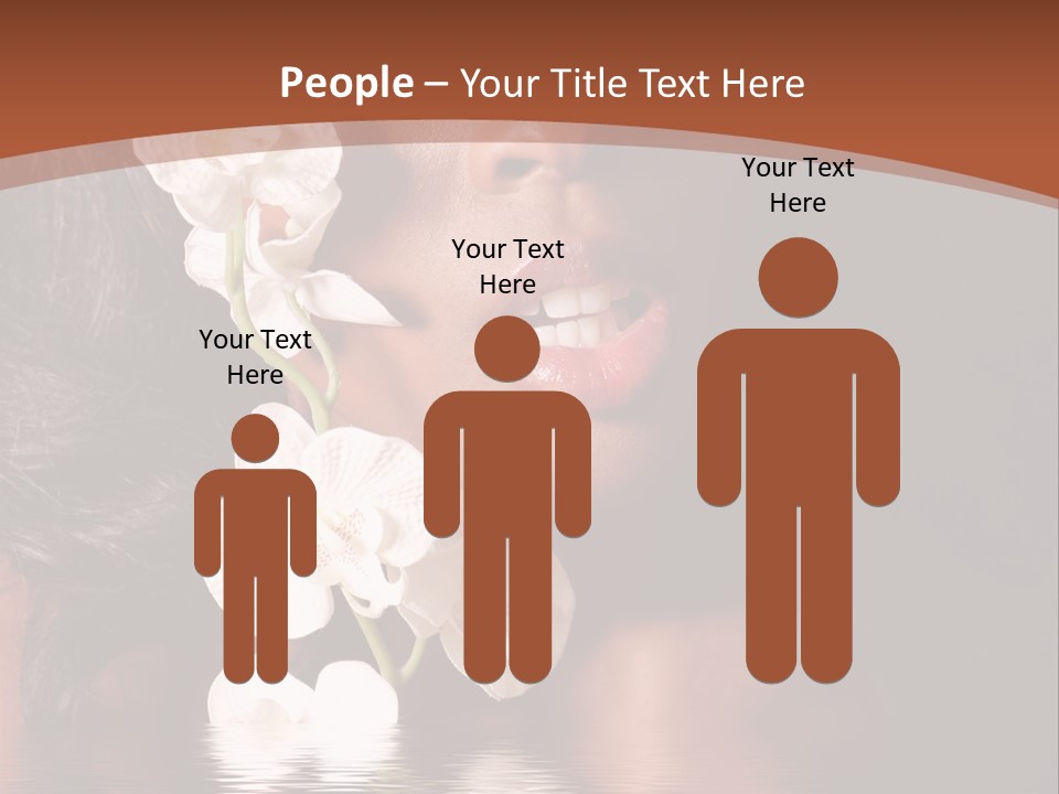 Attractive Orchid Hair PowerPoint Template