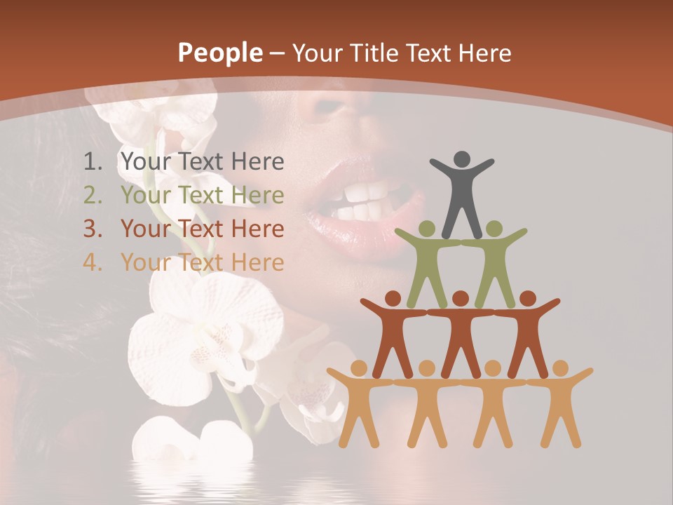 Attractive Orchid Hair PowerPoint Template