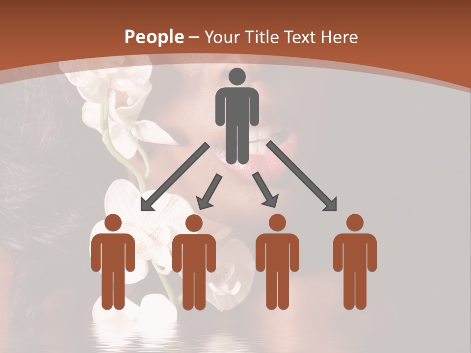 Attractive Orchid Hair PowerPoint Template