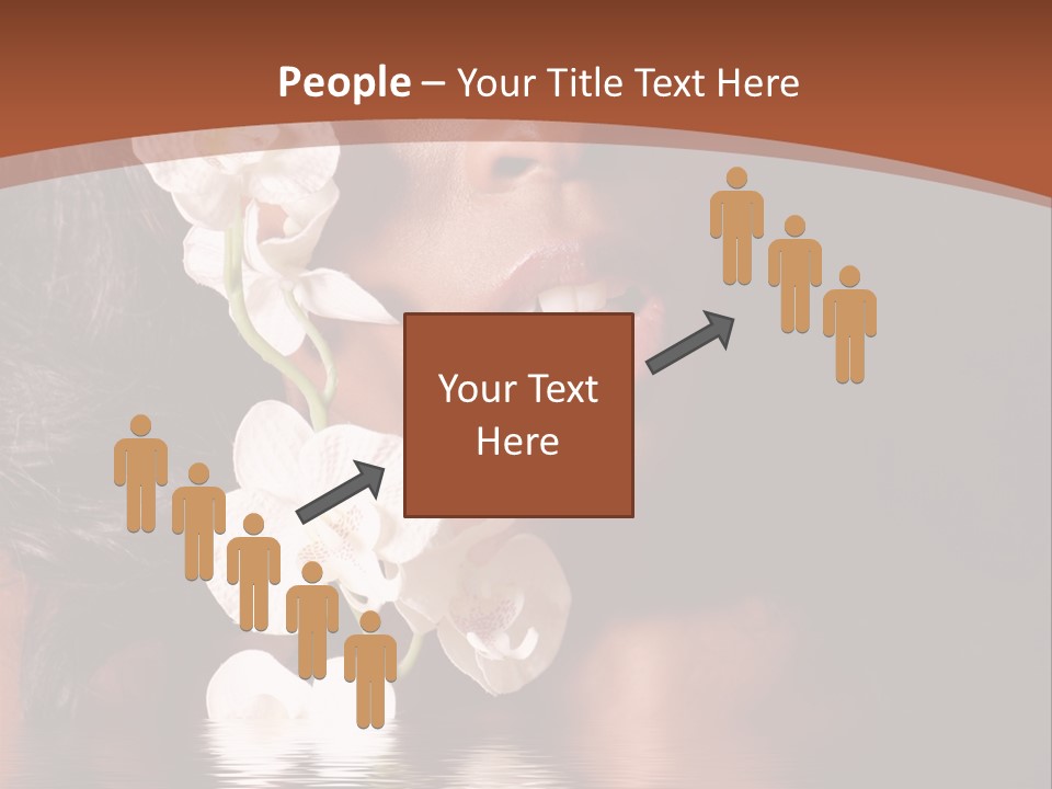 Attractive Orchid Hair PowerPoint Template