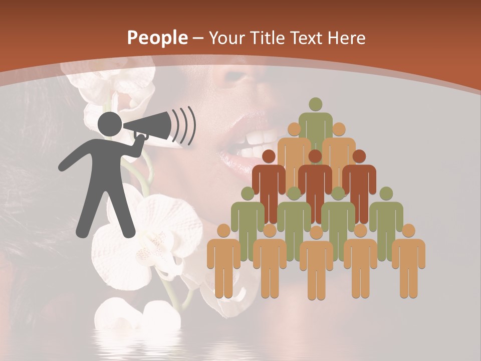 Attractive Orchid Hair PowerPoint Template