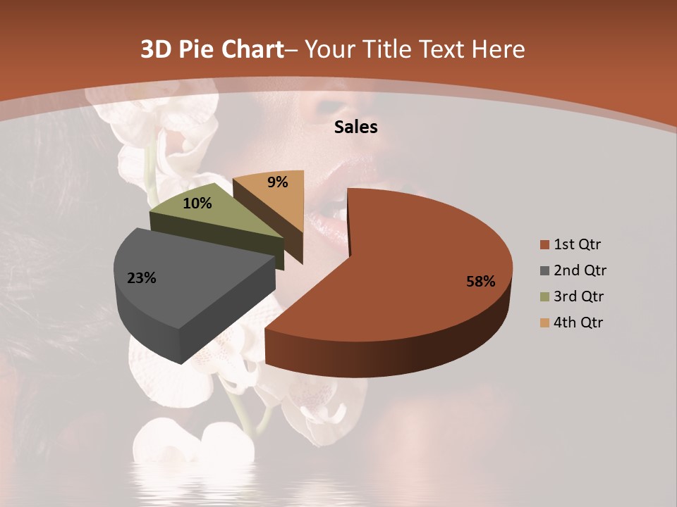 Attractive Orchid Hair PowerPoint Template