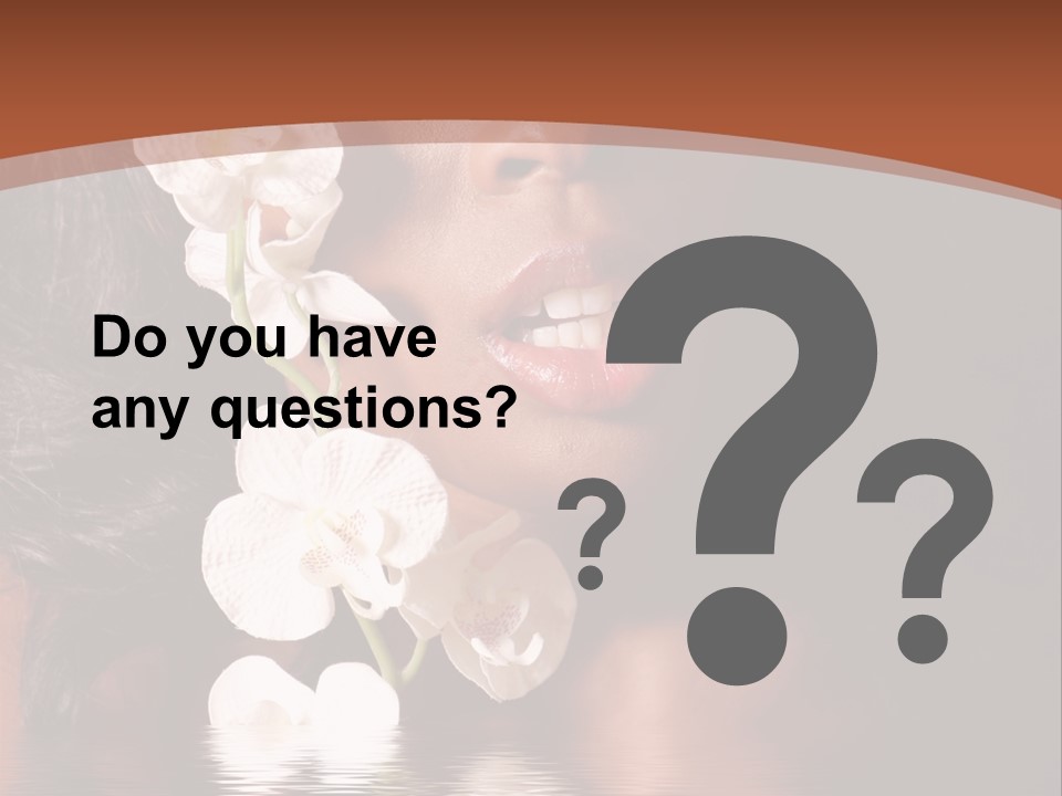 Attractive Orchid Hair PowerPoint Template