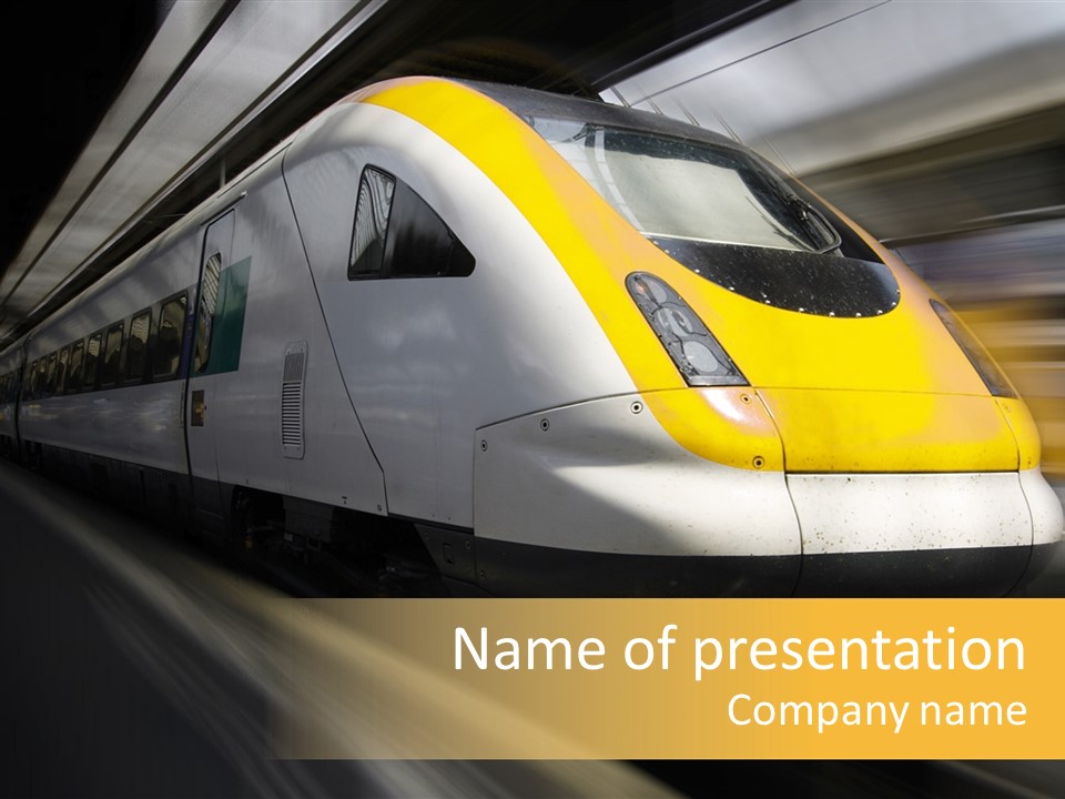 Business Diesel Railway PowerPoint Template