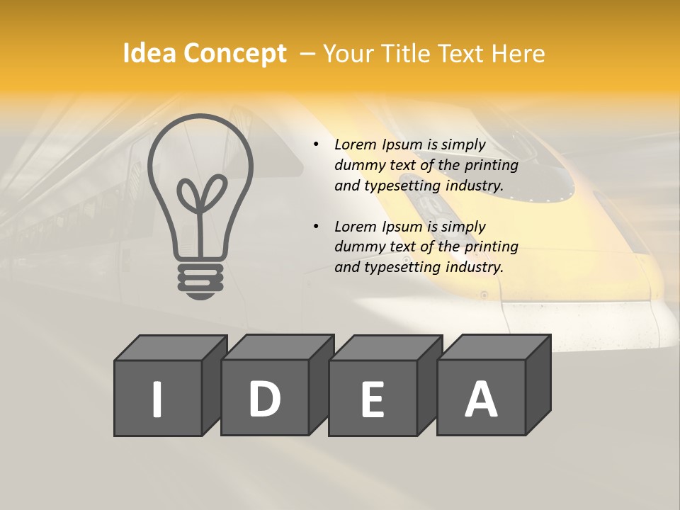 Business Diesel Railway PowerPoint Template