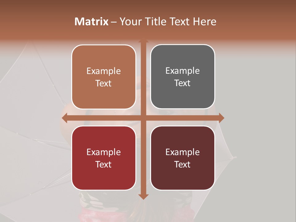 Black Cosmetic Umbrella PowerPoint Template