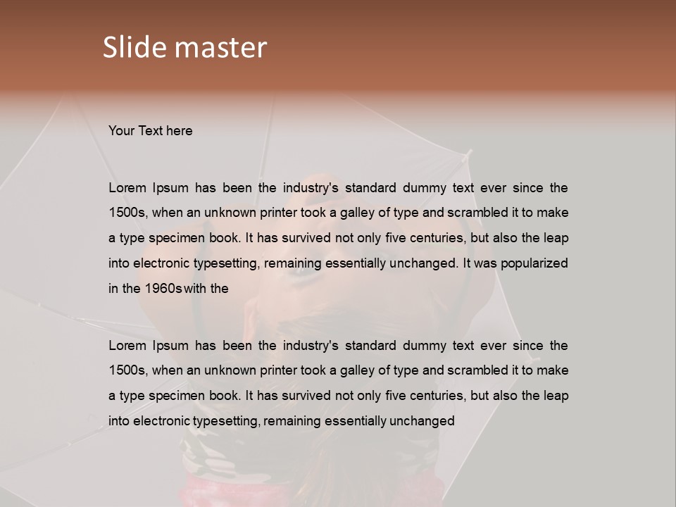 Black Cosmetic Umbrella PowerPoint Template