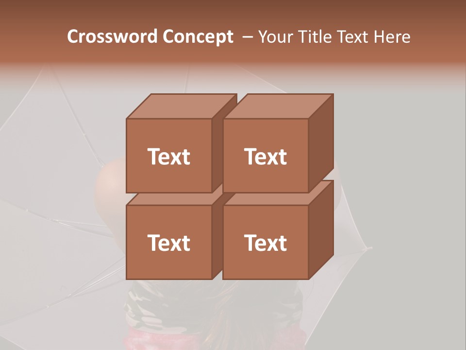 Black Cosmetic Umbrella PowerPoint Template