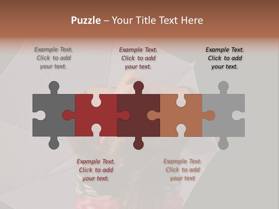 Black Cosmetic Umbrella PowerPoint Template