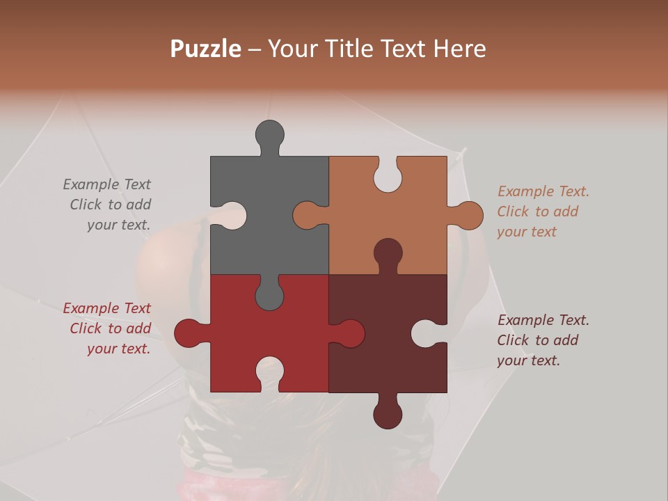 Black Cosmetic Umbrella PowerPoint Template