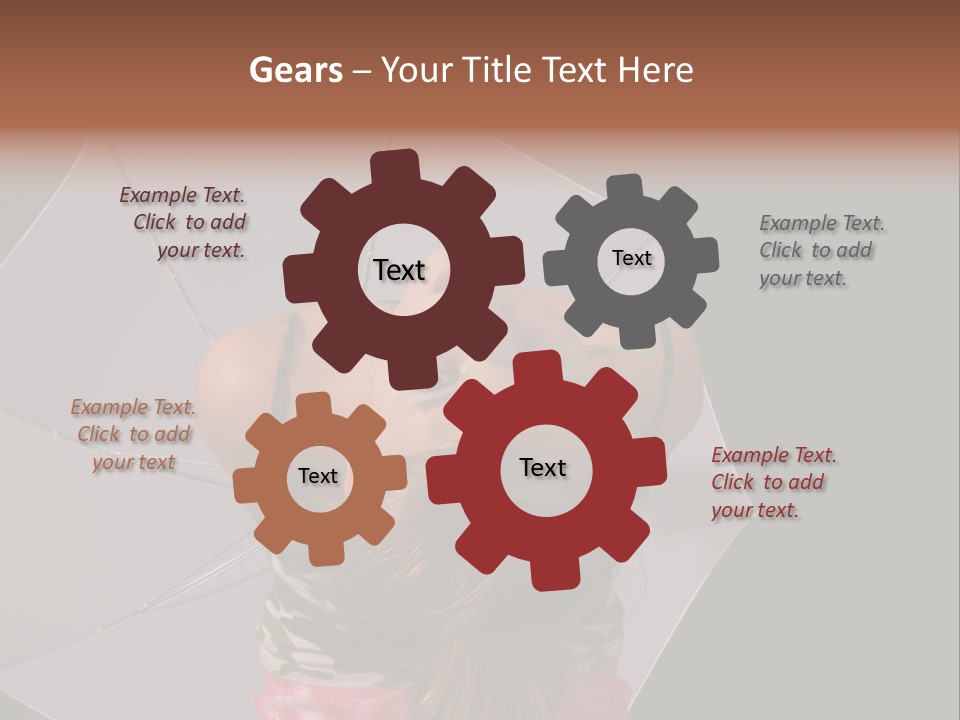 Black Cosmetic Umbrella PowerPoint Template