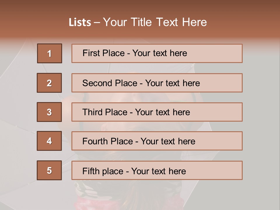 Black Cosmetic Umbrella PowerPoint Template