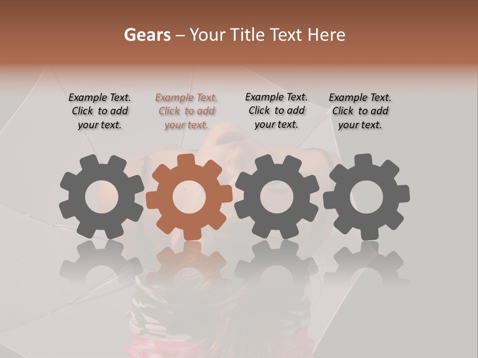 Black Cosmetic Umbrella PowerPoint Template