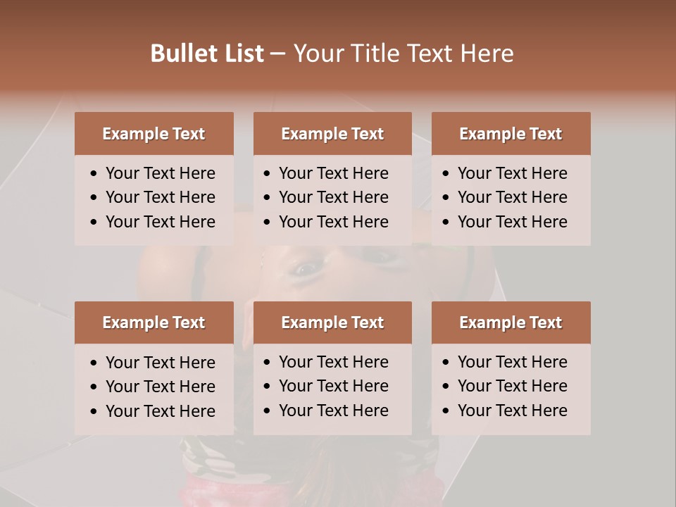 Black Cosmetic Umbrella PowerPoint Template