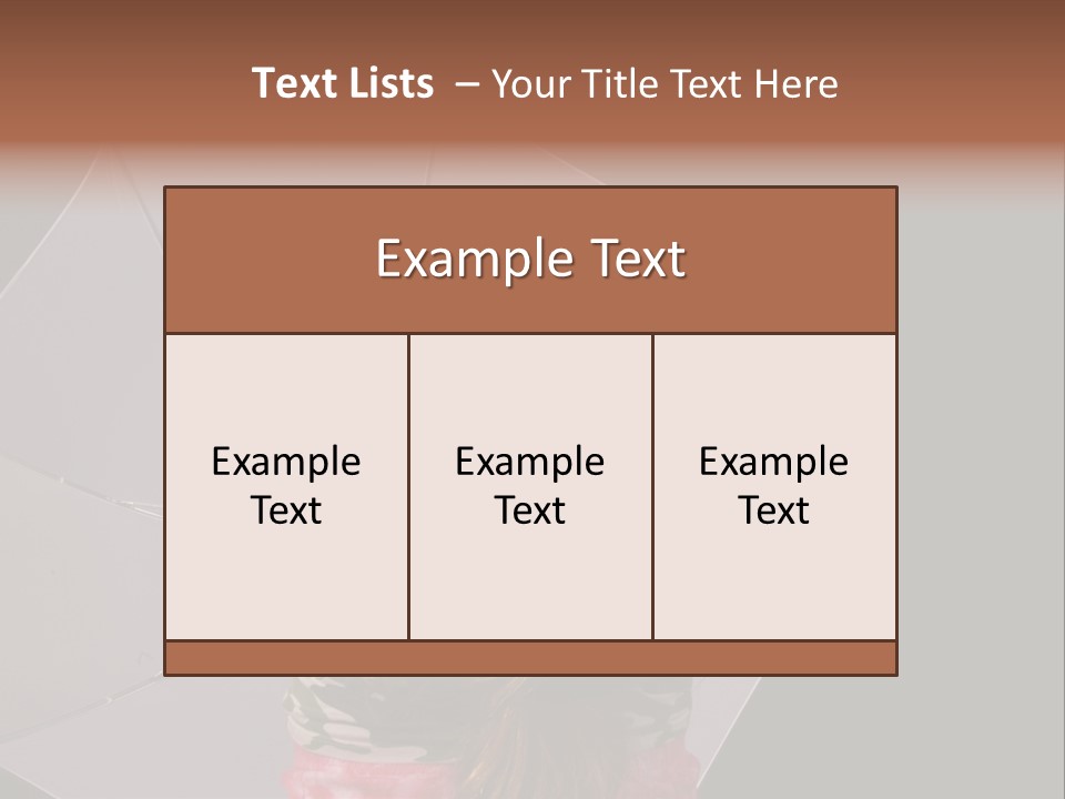 Black Cosmetic Umbrella PowerPoint Template