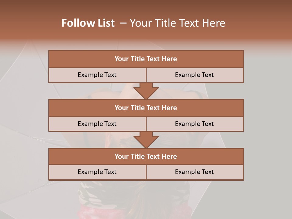 Black Cosmetic Umbrella PowerPoint Template