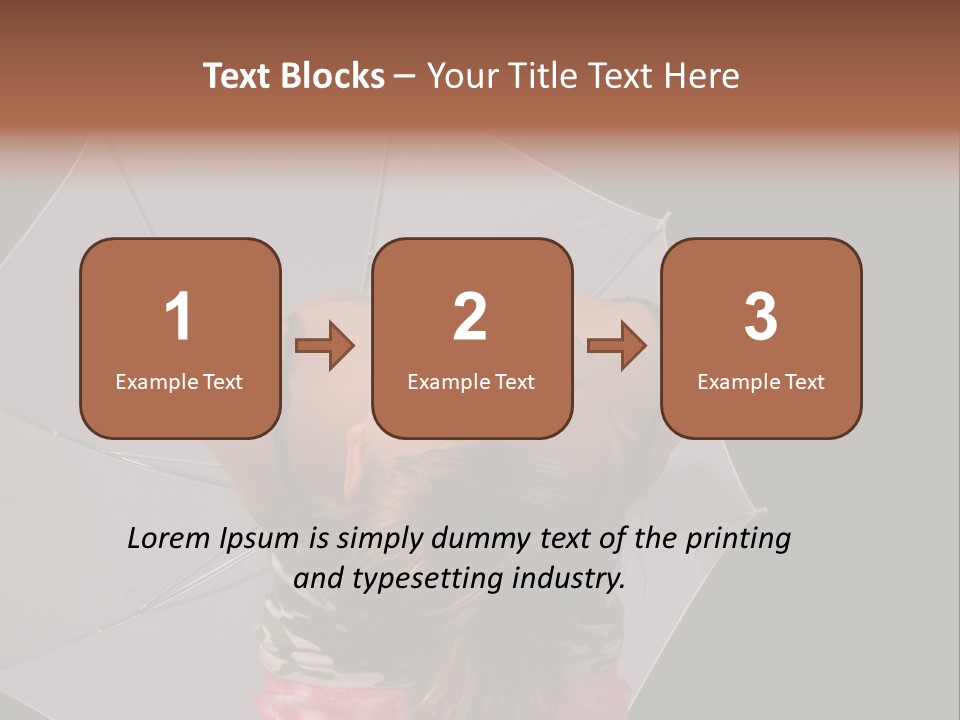 Black Cosmetic Umbrella PowerPoint Template