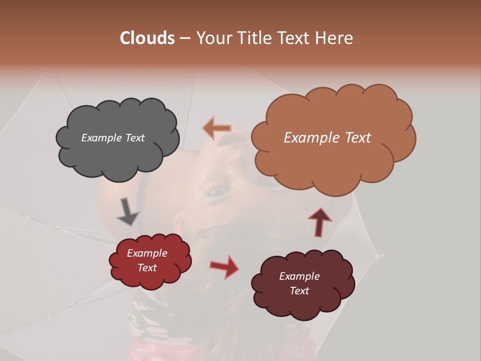 Black Cosmetic Umbrella PowerPoint Template