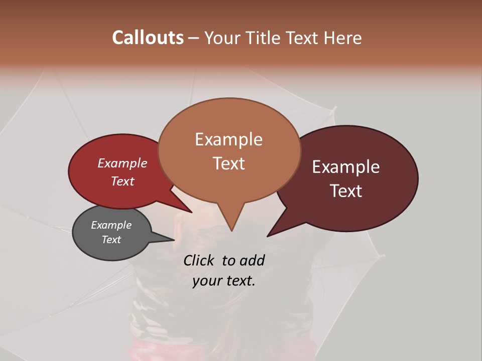 Black Cosmetic Umbrella PowerPoint Template