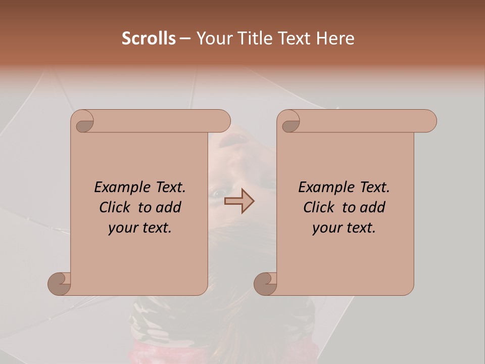 Black Cosmetic Umbrella PowerPoint Template