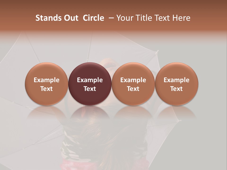 Black Cosmetic Umbrella PowerPoint Template