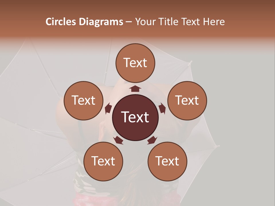 Black Cosmetic Umbrella PowerPoint Template